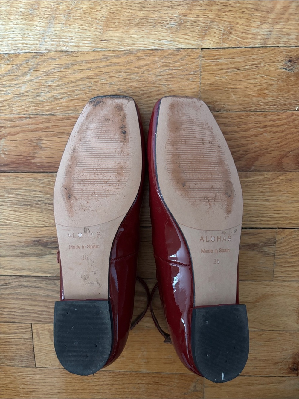 ALOHAS Luke Onix Wine Burgundy Leather Ballet Flats - Picture 6 of 6